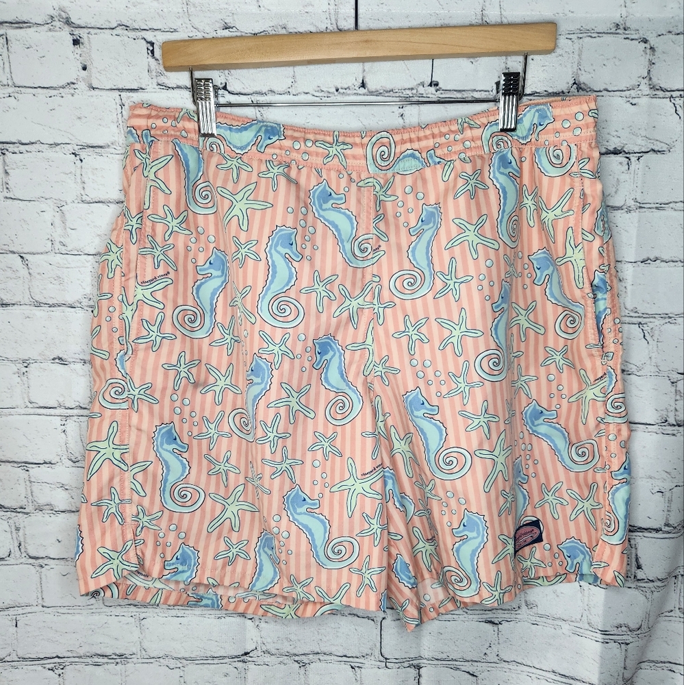 Vineyard Vines‎ Seahorse Starfish Board Shorts Swim Trunks Size M